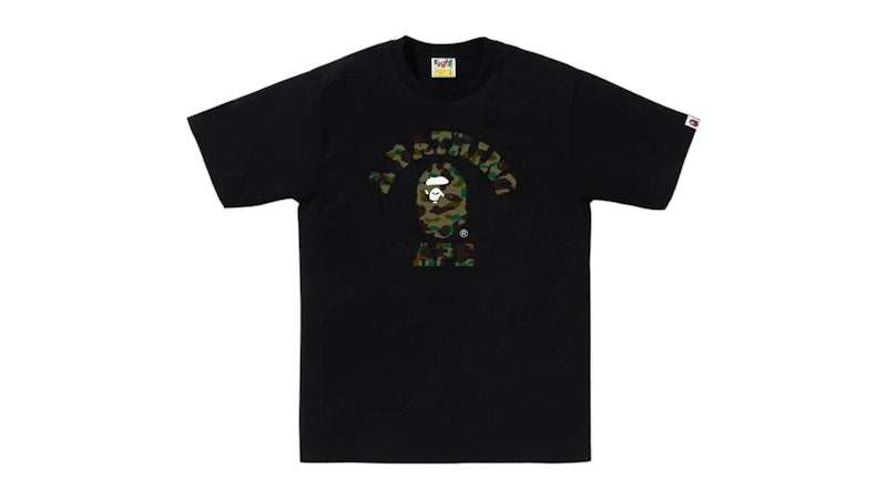BAPE 1st Camo College Tee Tee Black/Green