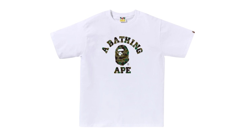 BAPE 1st Camo College Tee Tee White/Green