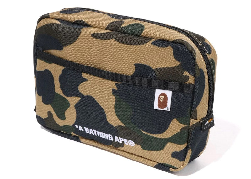 BAPE 1st Camo Cordura Multi Pouch Yellow