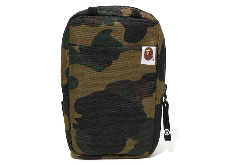 BAPE 1st Camo Cordura Phone Shoulder Bag Green