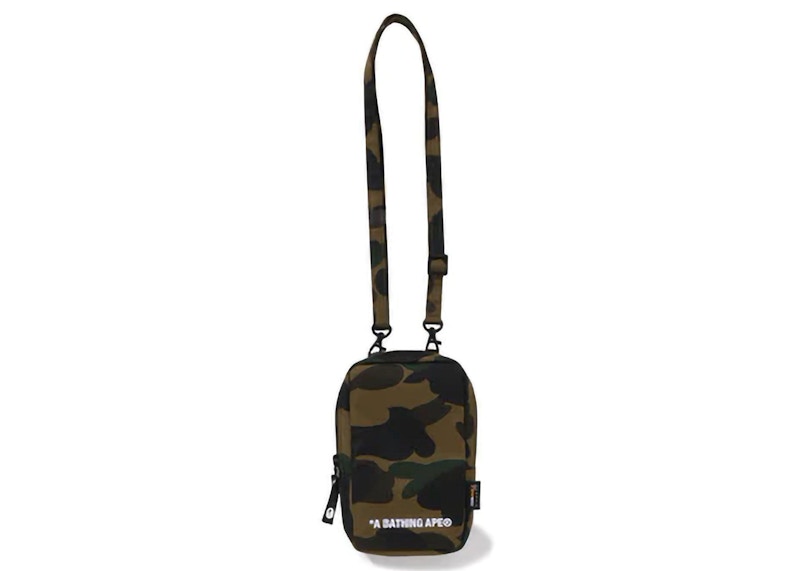 BAPE 1st Camo Cordura Phone Shoulder Bag Green