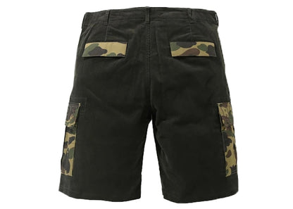 BAPE 1st Camo Corduroy Wide 6Pocket Shorts Olivedrab