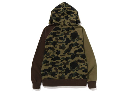 BAPE 1st Camo Crazy College Full Zip Hoodie (SS23) Green