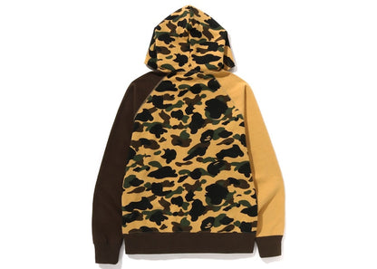 BAPE 1st Camo Crazy College Full Zip Hoodie (SS23) Yellow