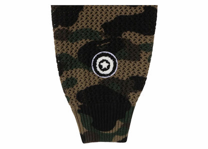 BAPE 1st Camo Crochet Shark Full Zip Hoodie Green