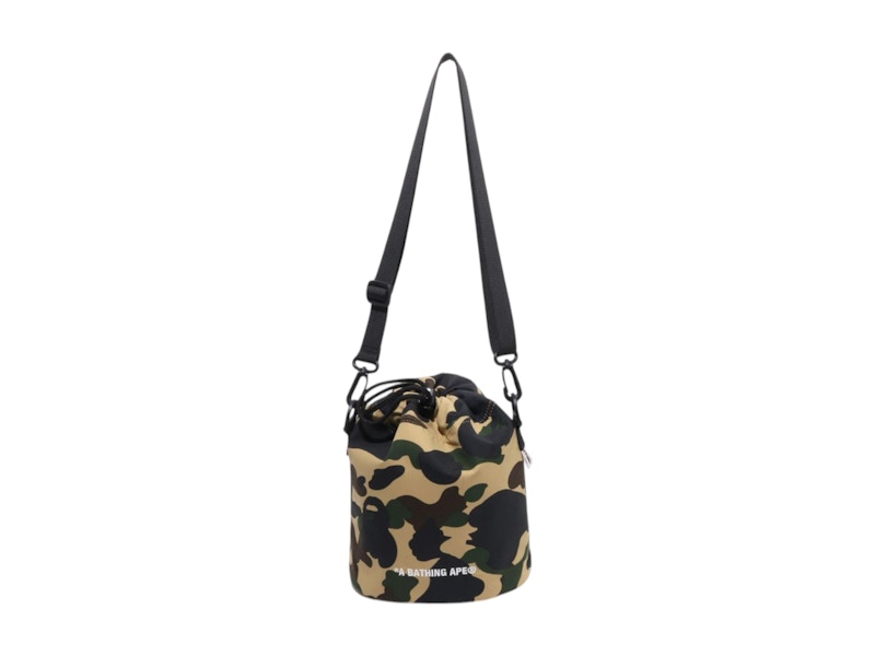 BAPE 1st Camo Drawstring Bag Yellow
