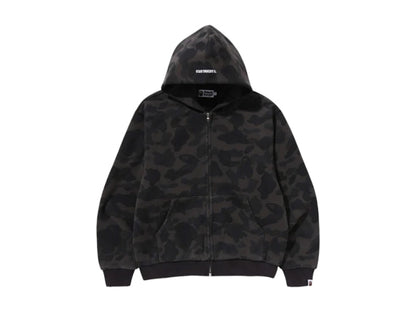 BAPE 1st Camo Heavy Wash Cropped Fit Zip Hoodie Black