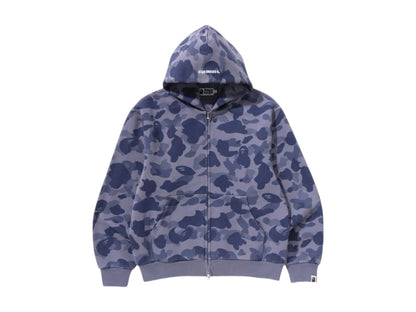 BAPE 1st Camo Heavy Wash Cropped Fit Zip Hoodie Blue
