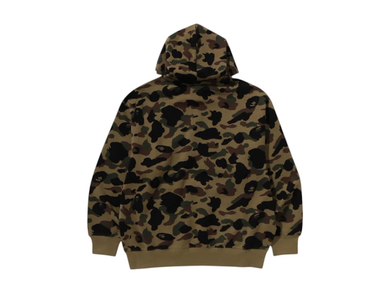 BAPE 1st Camo Jacquard One Point Relaxed Fit Pullover Hoodie Green