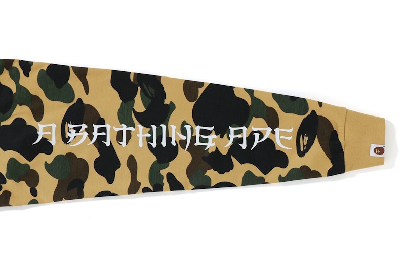 BAPE 1st Camo Kanji L/S Tee Yellow
