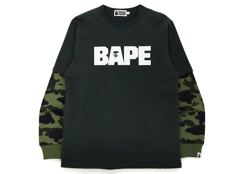 BAPE 1st Camo Layered L/S Tee Olivedrab
