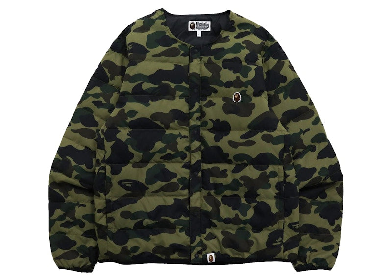 BAPE 1st Camo Light Weight Down Jacket (FW21) Green