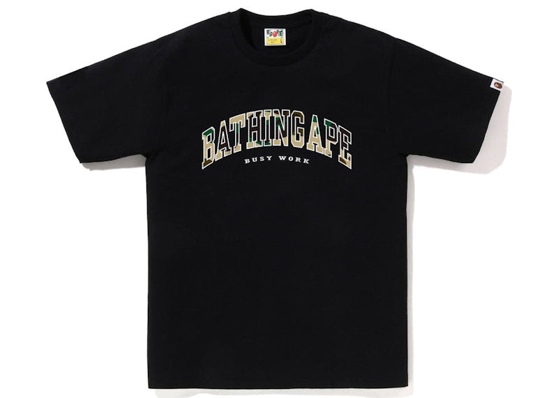 BAPE 1st Camo Logo Tee Black Yellow