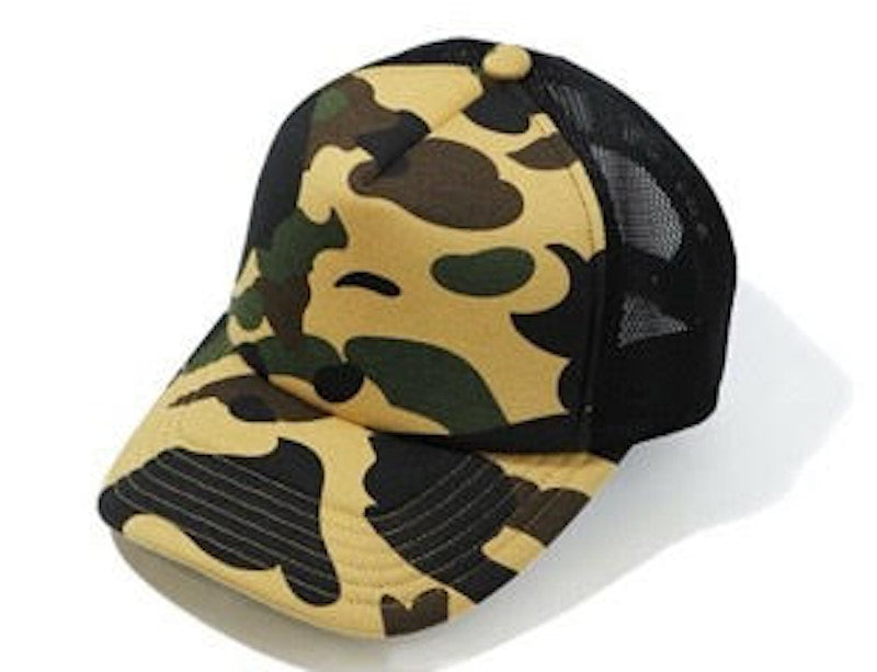 BAPE 1st Camo Mesh Cap Yellow