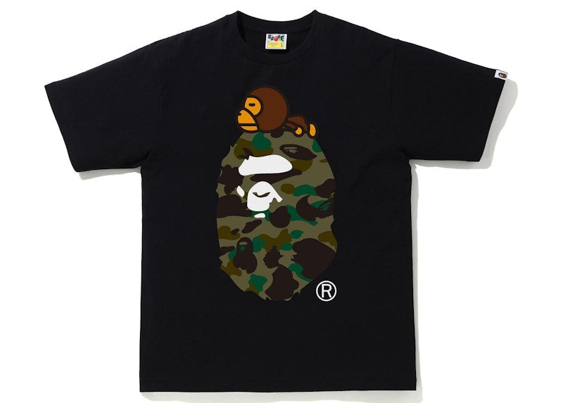 BAPE 1st Camo Milo on Big Ape Tee (FW21) Black/Green