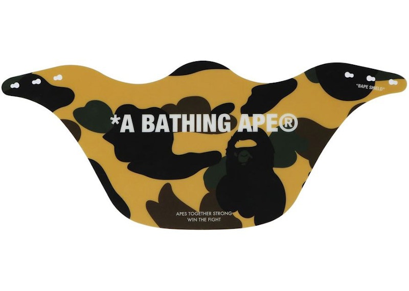 BAPE 1st Camo Mouth Shield Yellow