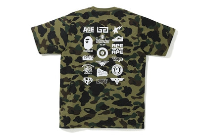 BAPE 1st Camo Multi Logo Tee Green