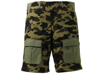BAPE 1st Camo Multi Pocket Shorts Green