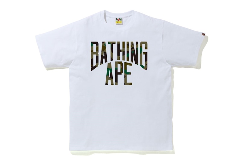 BAPE 1st Camo NYC Logo Tee White/Green