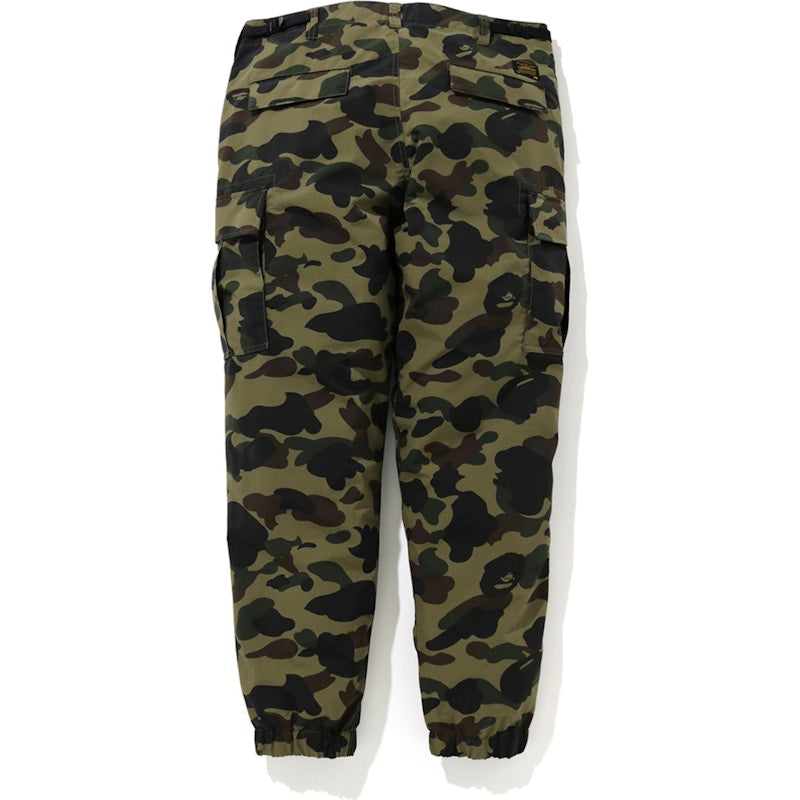 BAPE 1st Camo Nylon 6 Pocket Jogger Pants Green