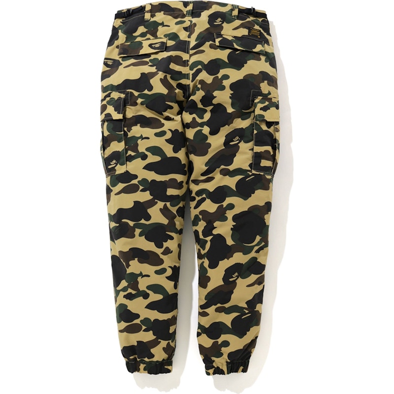 BAPE 1st Camo Nylon 6 Pocket Jogger Pants Yellow