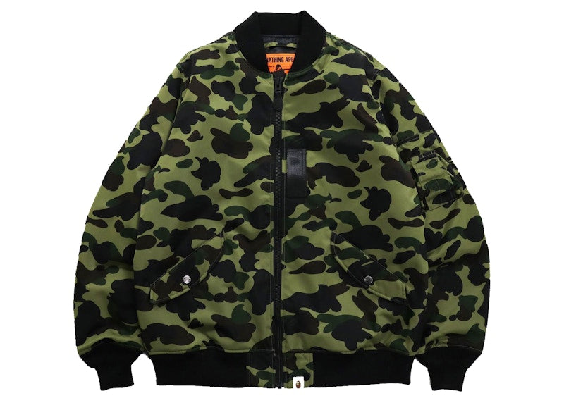 BAPE 1st Camo Nylon Twill MA-1 Green