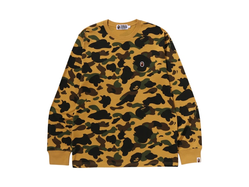 BAPE 1st Camo One Point LS Tee (FW25) Yellow