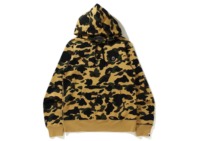 BAPE 1st Camo One Point Pullover Hoodie Yellow