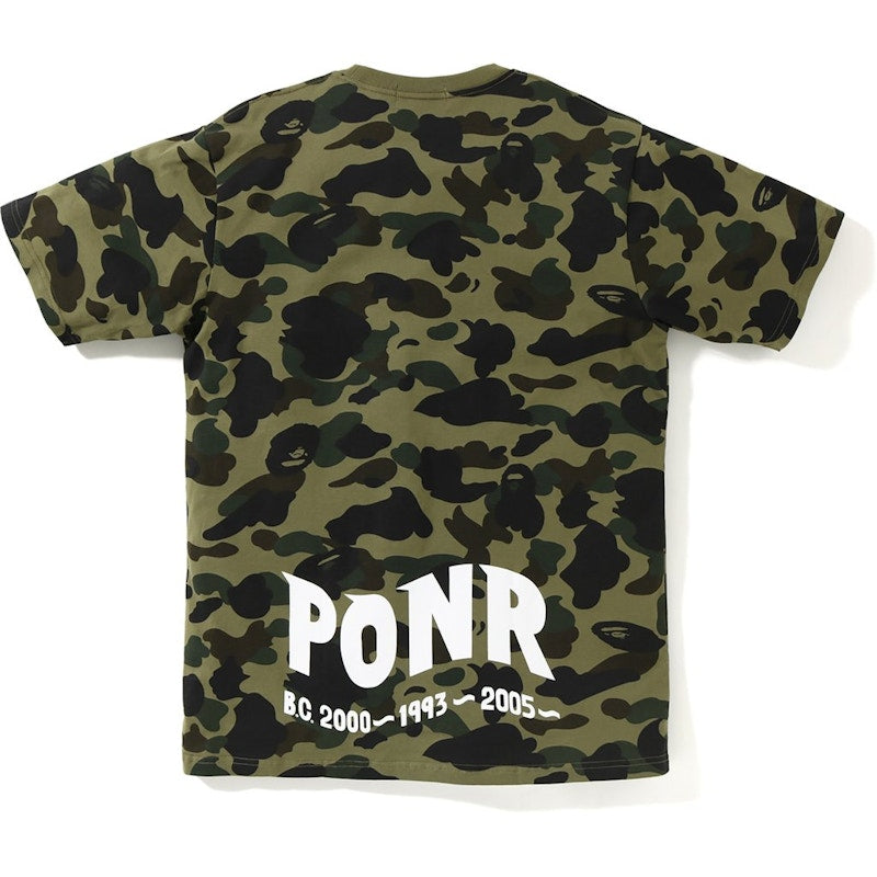 BAPE 1st Camo PONR Shark Tee Green