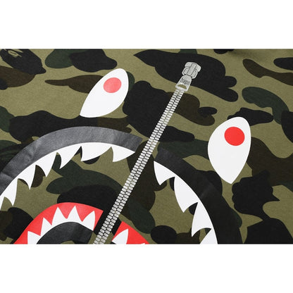 BAPE 1st Camo PONR Shark Tee Green