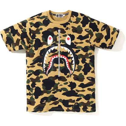 BAPE 1st Camo PONR Shark Tee Yellow
