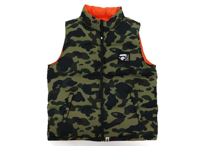 BAPE 1st Camo Reversible Down Vest (FW21) Green