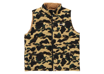 BAPE 1st Camo Reversible Down Vest (FW24) Yellow