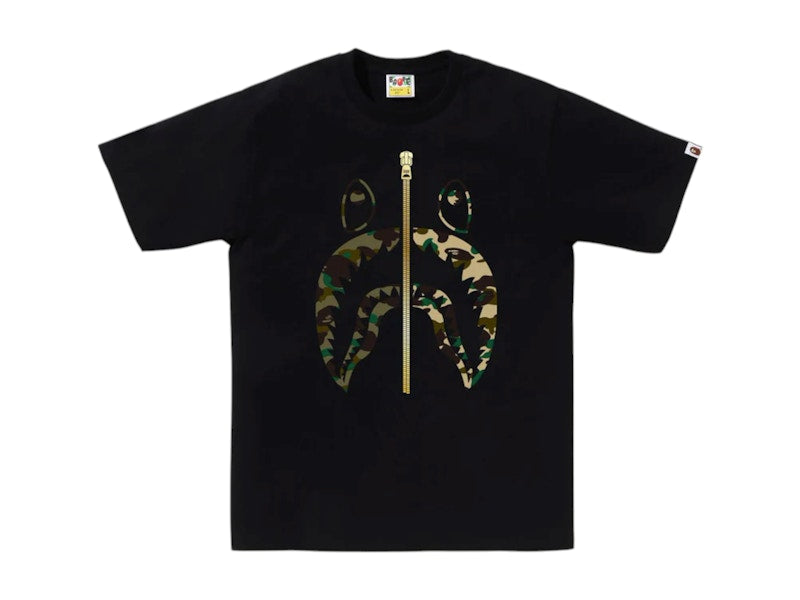 BAPE 1st Camo Separate Shark Tee Black