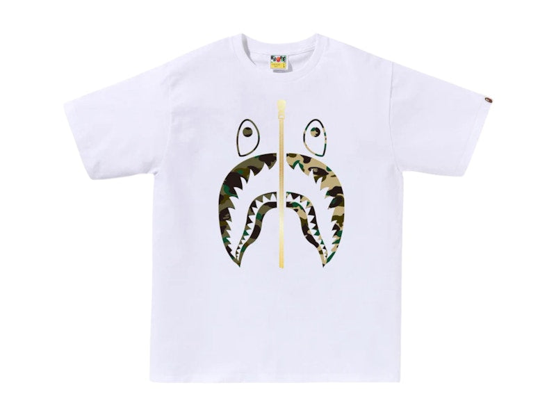 BAPE 1st Camo Separate Shark Tee White