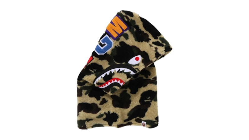 BAPE 1st Camo Shark Boa Snood Yellow