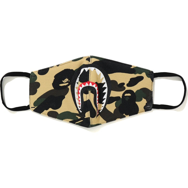 BAPE 1st Camo Shark Face Mask (FW19) Yellow