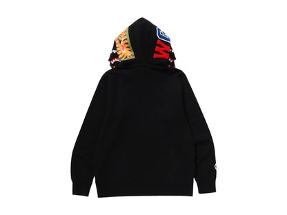 BAPE 1st Camo Shark Full Zip Double Hoodie Black