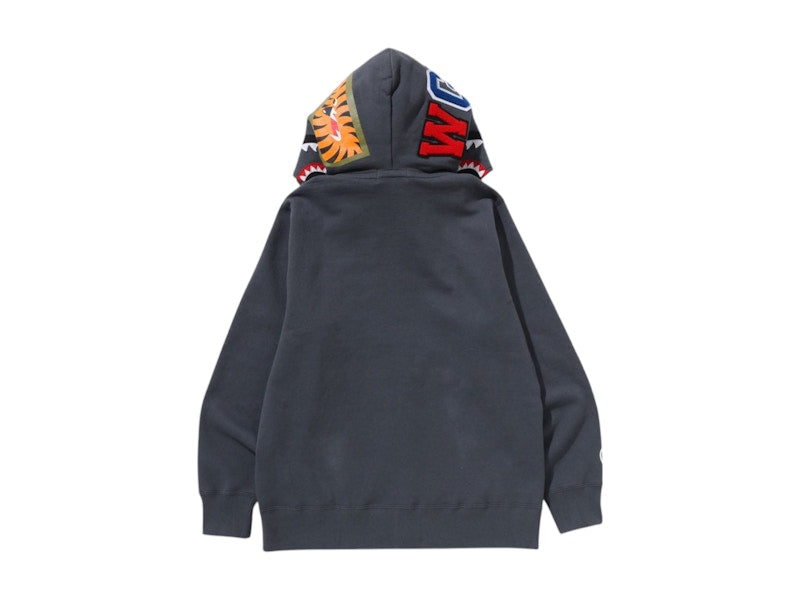 BAPE 1st Camo Shark Full Zip Double Hoodie Grey