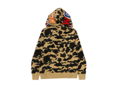 BAPE 1st Camo Shark Full Zip Double Hoodie (SS25) Yellow