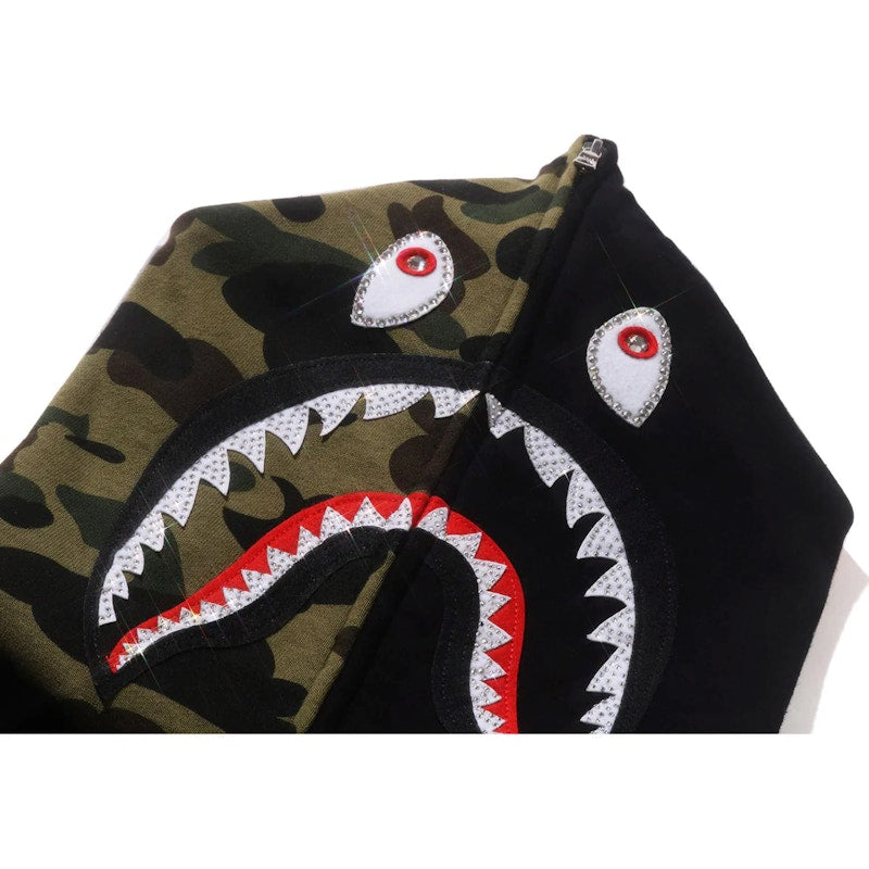 BAPE 1st Camo Shark Full Zip Hoodie Black