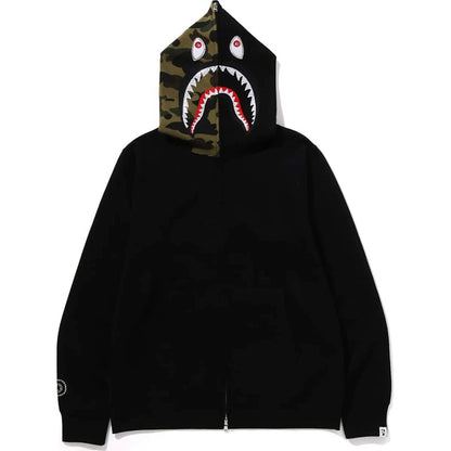 BAPE 1st Camo Shark Full Zip Hoodie Black