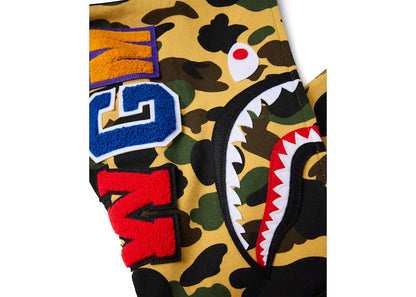 BAPE 1st Camo Shark Full Zip Hoodie Yellow