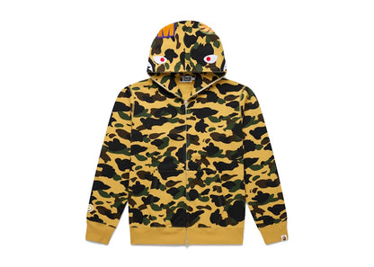 BAPE 1st Camo Shark Full Zip Hoodie Yellow