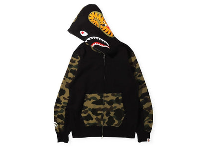 BAPE 1st Camo Shark Full Zip Hoodie (FW21) Black