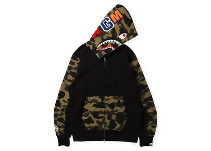 BAPE 1st Camo Shark Full Zip Hoodie (FW21) Black