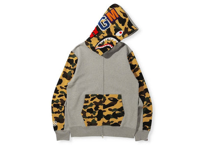 BAPE 1st Camo Shark Full Zip Hoodie (FW21) Gray