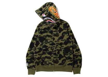 BAPE 1st Camo Shark Full Zip Hoodie (FW21) Green