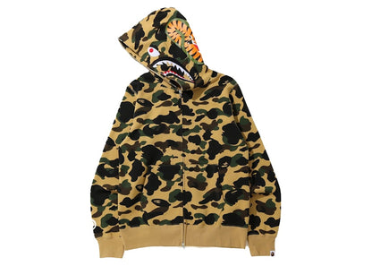 BAPE 1st Camo Shark Full Zip Hoodie (FW21) Yellow