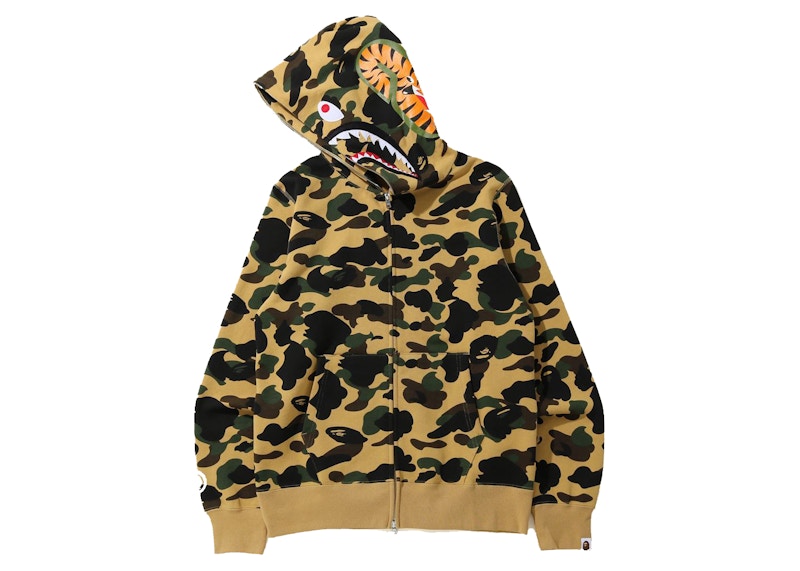 BAPE 1st Camo Shark Full Zip Hoodie (FW21) Yellow